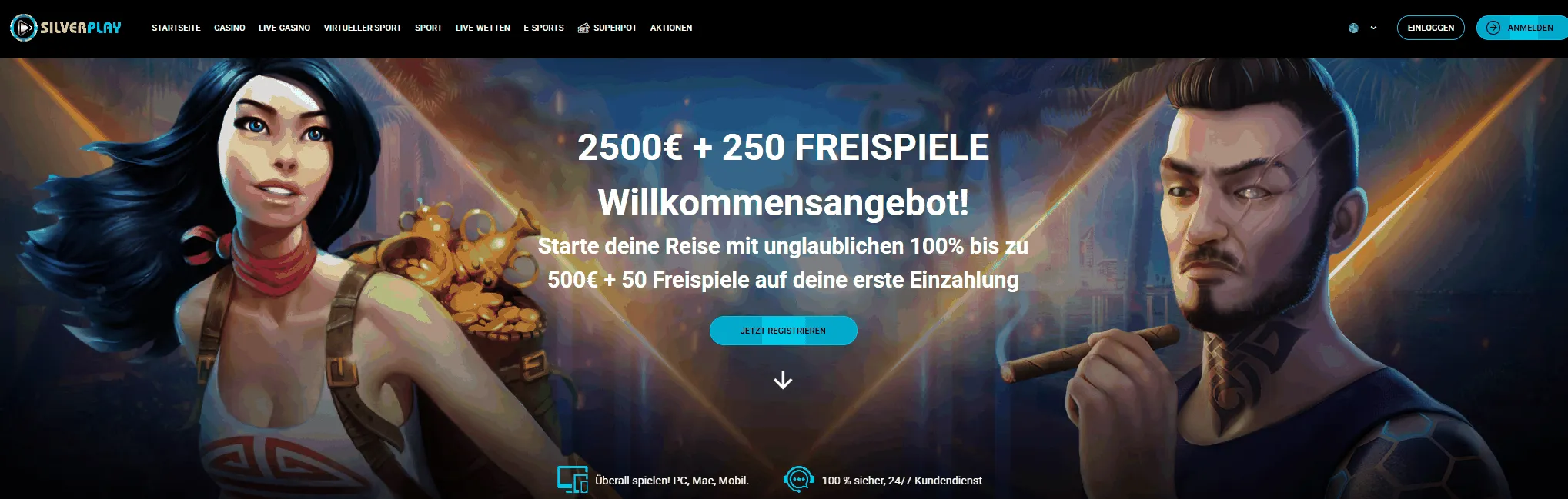 Silverplay Casino Homepage